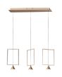 Φωτιστικό Κρεμαστό Led Dimmable 24w 2160lm 3000K Μέταλλο Χρυσό Ματ Fabas Sirio 3390-49-225