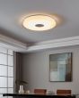 Πλαφονιέρα Οροφής Λευκή 77xH9,5cm LED 2700-6500Κ 5350lm Εφαρμογή-Τηλεχειριστήριο Eglo Lanciano 900006