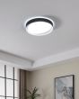Πλαφονιέρα Οροφής Μαύρη D49xH7cm LED 3000-6500K 2600lm Ρυθμιζόμενη Εφαρμογή-Τηλεχειριστήριο Eglo Laurito 99783