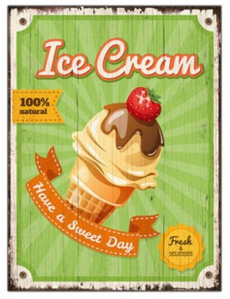 Κρεμαστό Ξύλινο Ice Cream 30x40cm Etoile NN-711-55