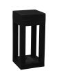 Εδάφους μοντέρνο 4γωνο πλαστικό D-285 BLACK GU10 Heronia 32-0105