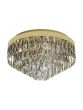 Φωτιστικό Πλαφόν Οροφής Ø78xH38,5cm Δεκαεξάφωτο 16xE14 Χρυσαφί -Διάφανα Κρύσταλλα Eglo Valparaiso 39459