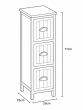 Συρταριέρα MDF με 3 Συρτάρια Λευκή 25x25x77cm MRShome  DS-1255000