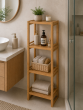 Ραφιέρα από Bamboo με 4 Ράφια Καφέ 33x20x100cm MRShome DS-1263000