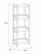 Ραφιέρα από Bamboo με 4 Ράφια Καφέ 33x20x100cm MRShome DS-1263000