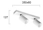 Σποτ Δίφωτο 2xGU10 350x60xH127mm Λευκό Viokef Stage 4259700