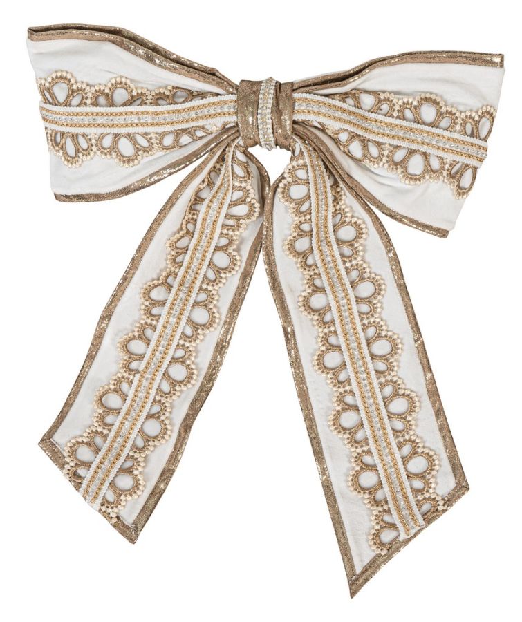 Χρυσός Χριστουγεννιάτικος Φιόγκος 45cm Lianos 23781