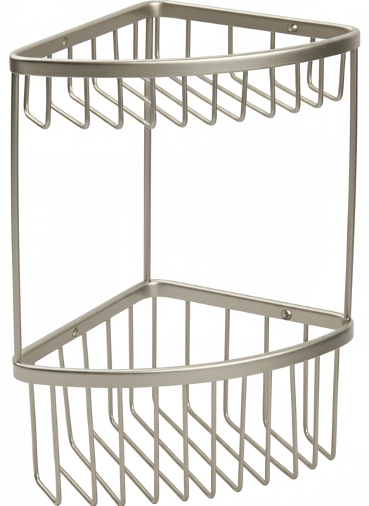 Σπογγοθήκη Γωνιακή Διπλή Ματ Inox Bronze Art Σπογγοθήκες 16H8-11-2